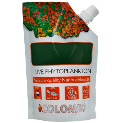 Phytoplankton Nannochloropsis by Colombo will last in fridge for weeks, live coral food by post available in the UK, this is an image for the article: what should I feed my corals?